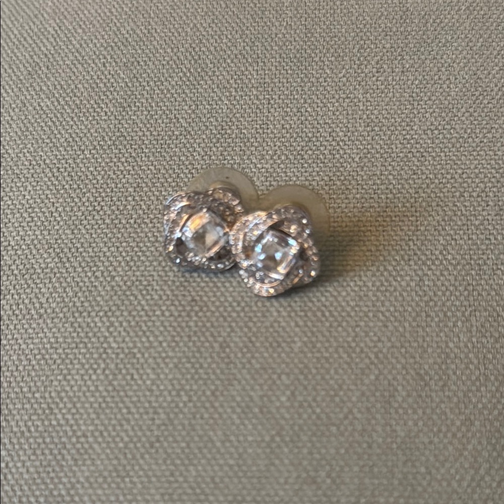 Elegant Silver CZ Earrings